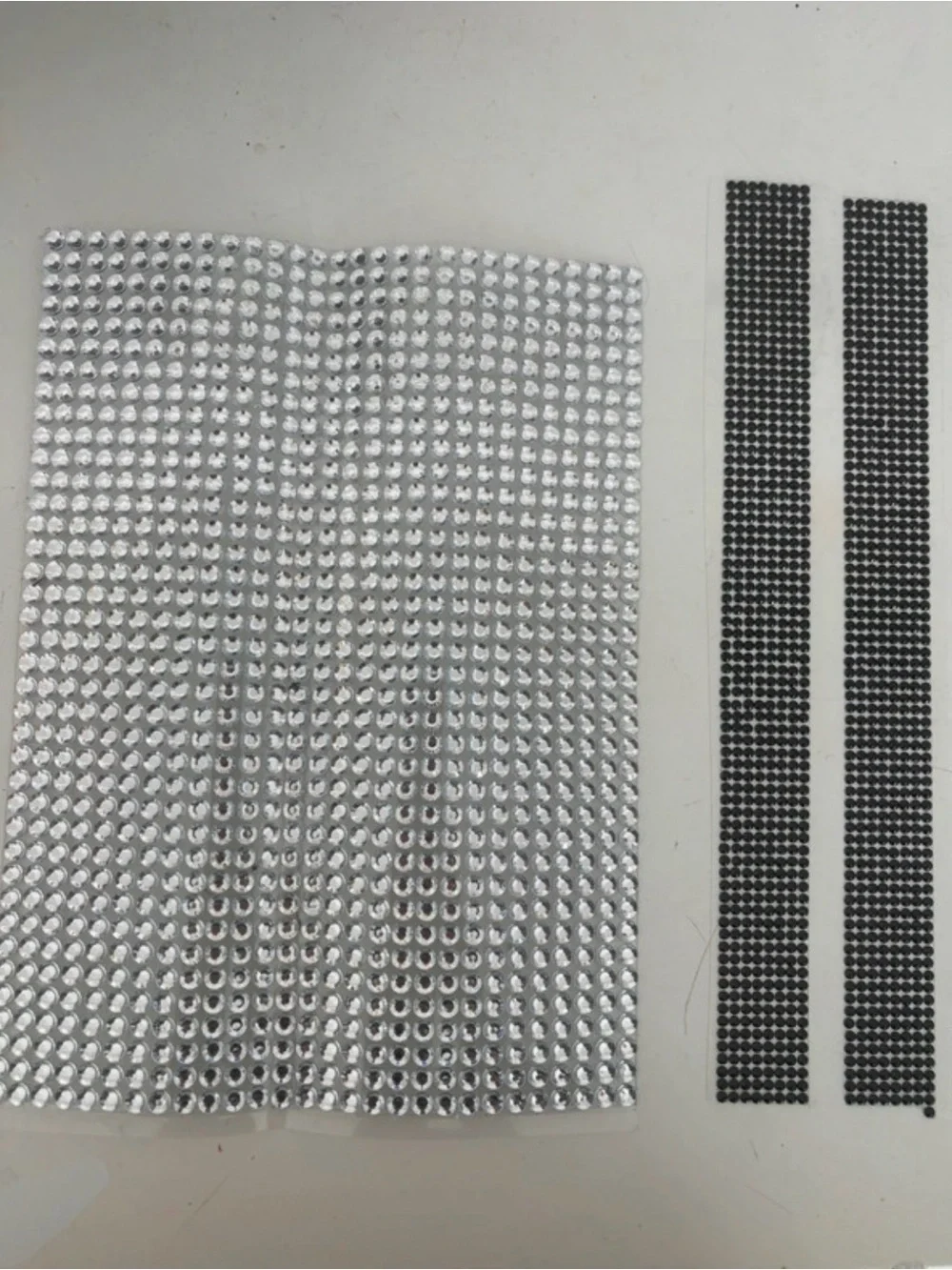 Silver and Black Decorative Adhesive Rhinestone Stickers for Cell Phones